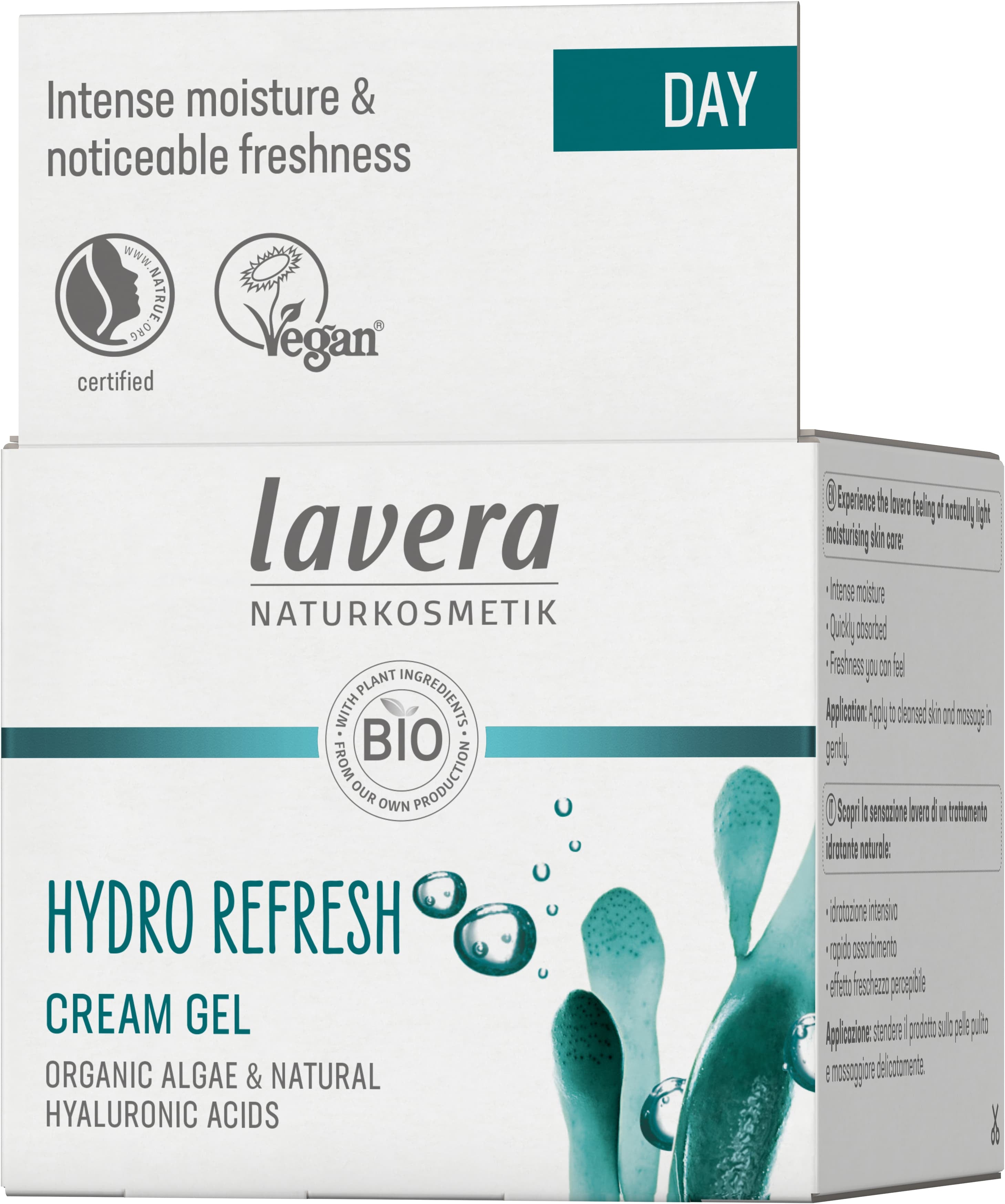Lavera Hydro Refresh gēlveida krēms sejas ādai ar bio aļģēm un dabīgo hialuronskābi, 50ml
