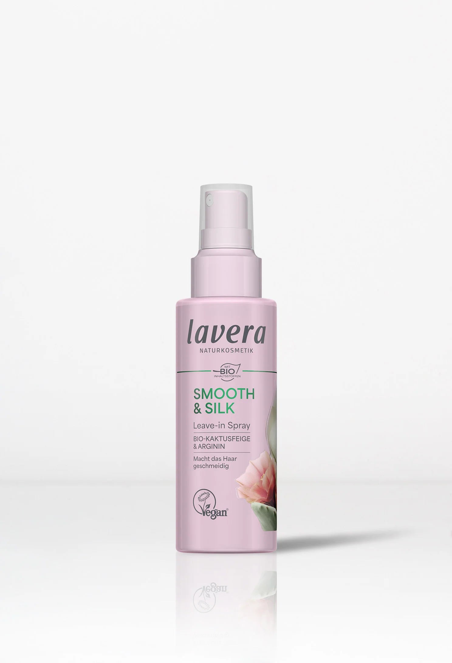 Lavera Smooth & Silk Leave-In sprejs matiem ar bio kaktusa bumbieri un arginīnu, 100ml