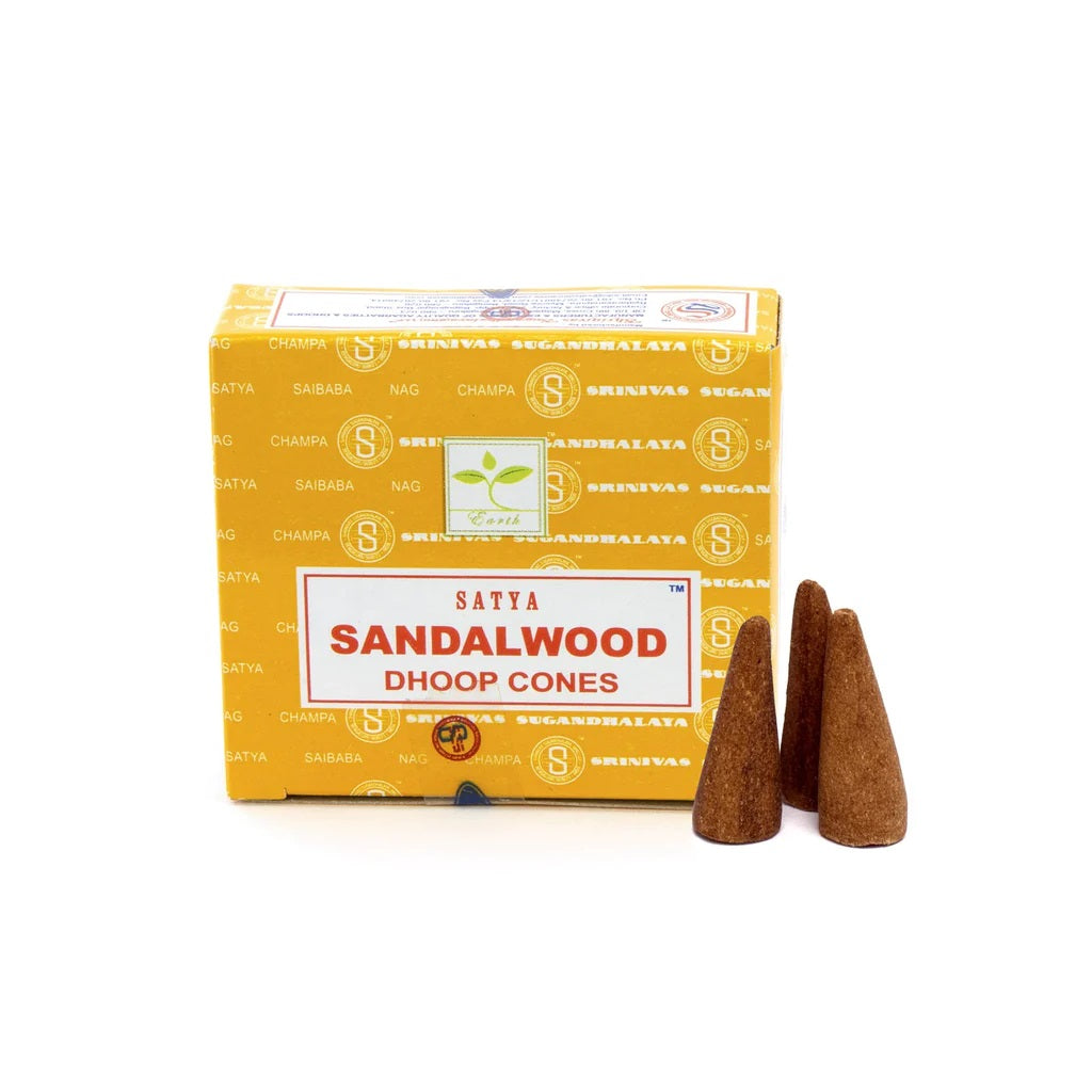 Satya smaržkociņi / konusi Sandalwood, 12gb.