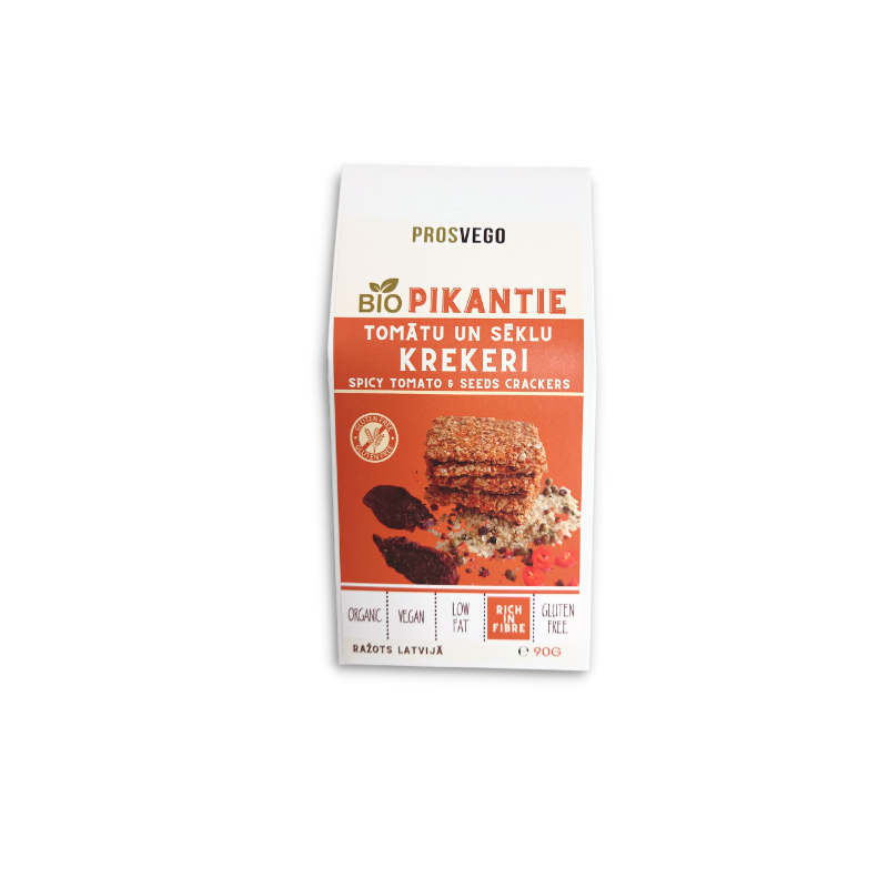 Prosvego BIO pikantie tomātu un sēklu krekeri, 80g