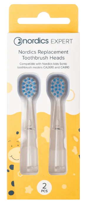 Nordics bērnu elektriskās zobu birstes galviņas Blue, 2gb.