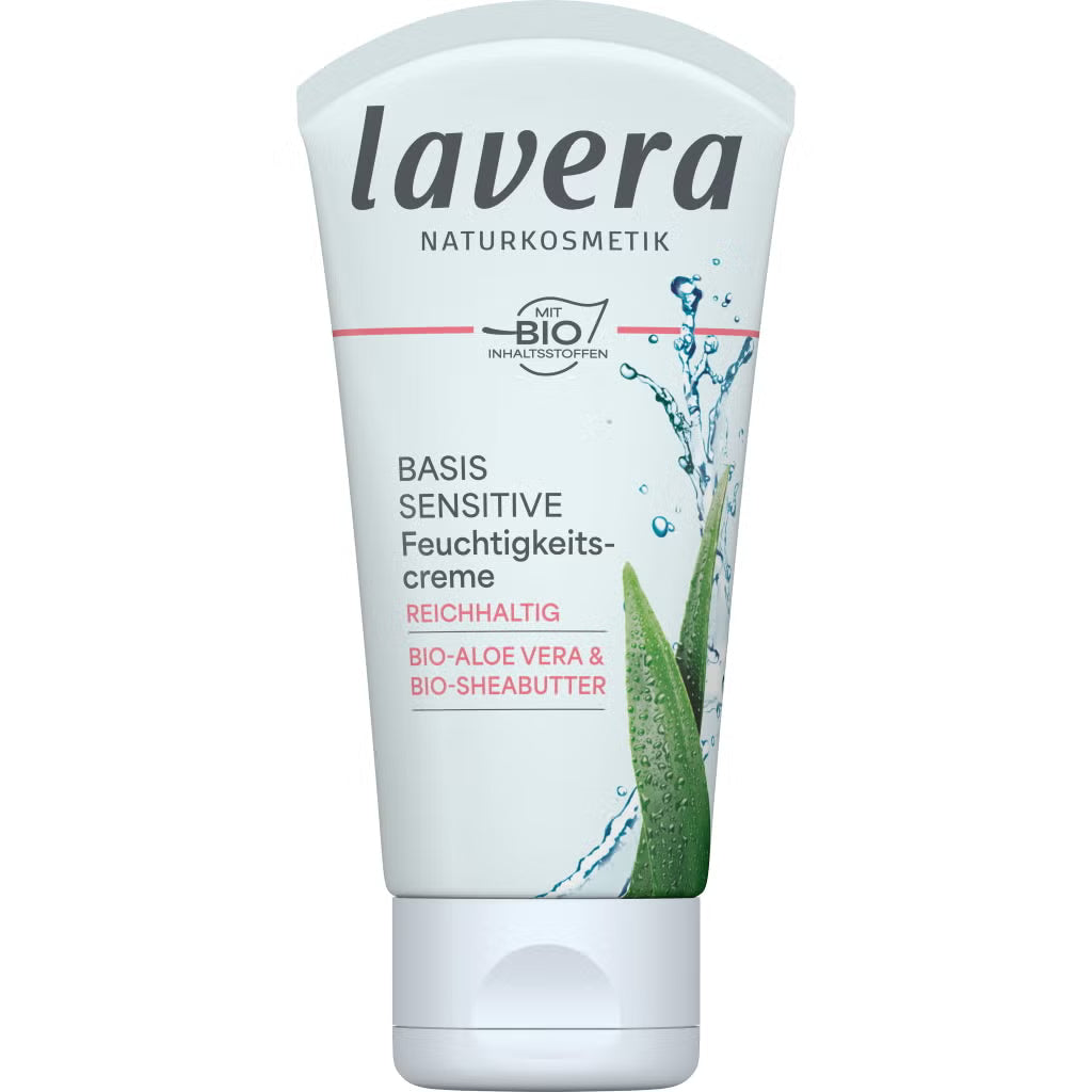 Lavera Basis Sensitiv intensīvi barojošs sejas krēms ar bio alveju un bio šī sviestu, 50 ml