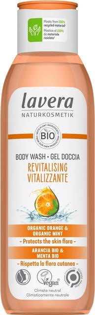 Lavera vitalizējoša dušas želeja ar bio apelsīnu un bio piparmētru, 250 ml