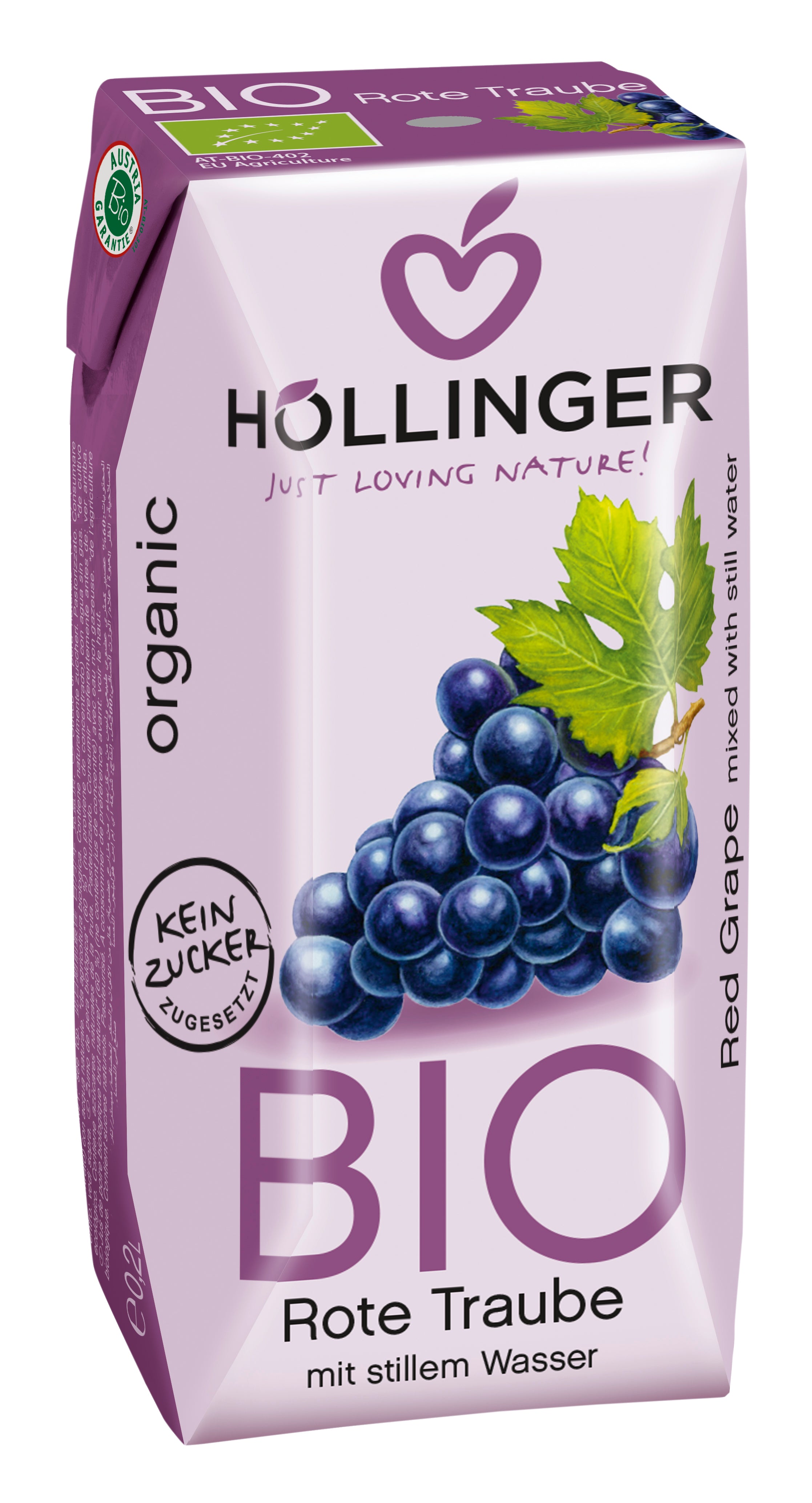 Hollinger BIO negāzēts sarkano vīnogu sulas dzēriens, 200ml