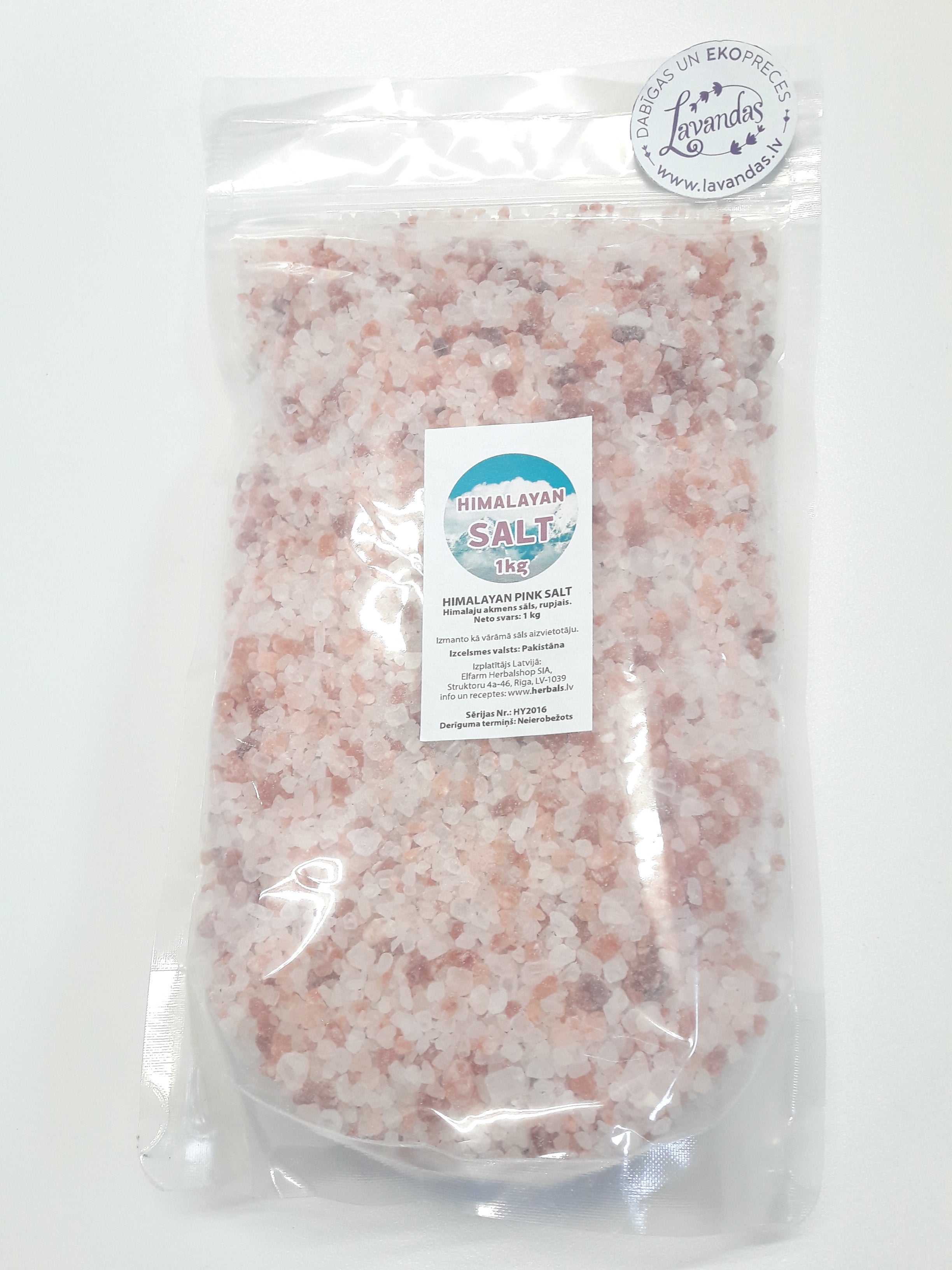 Himalayan Salt Himalaju rozā sāls rupjais, 1kg