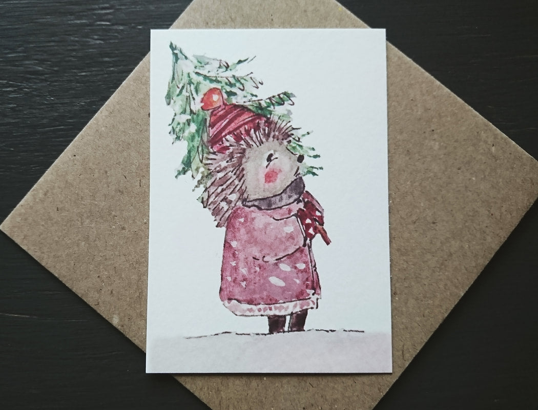 Mydesignpictures kartīte 10*7 cm Hedgehog