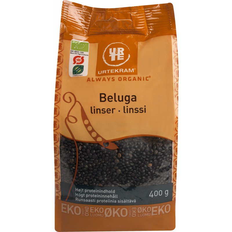 Urtekram Food BIO melnās lēcas Beluga, 400g