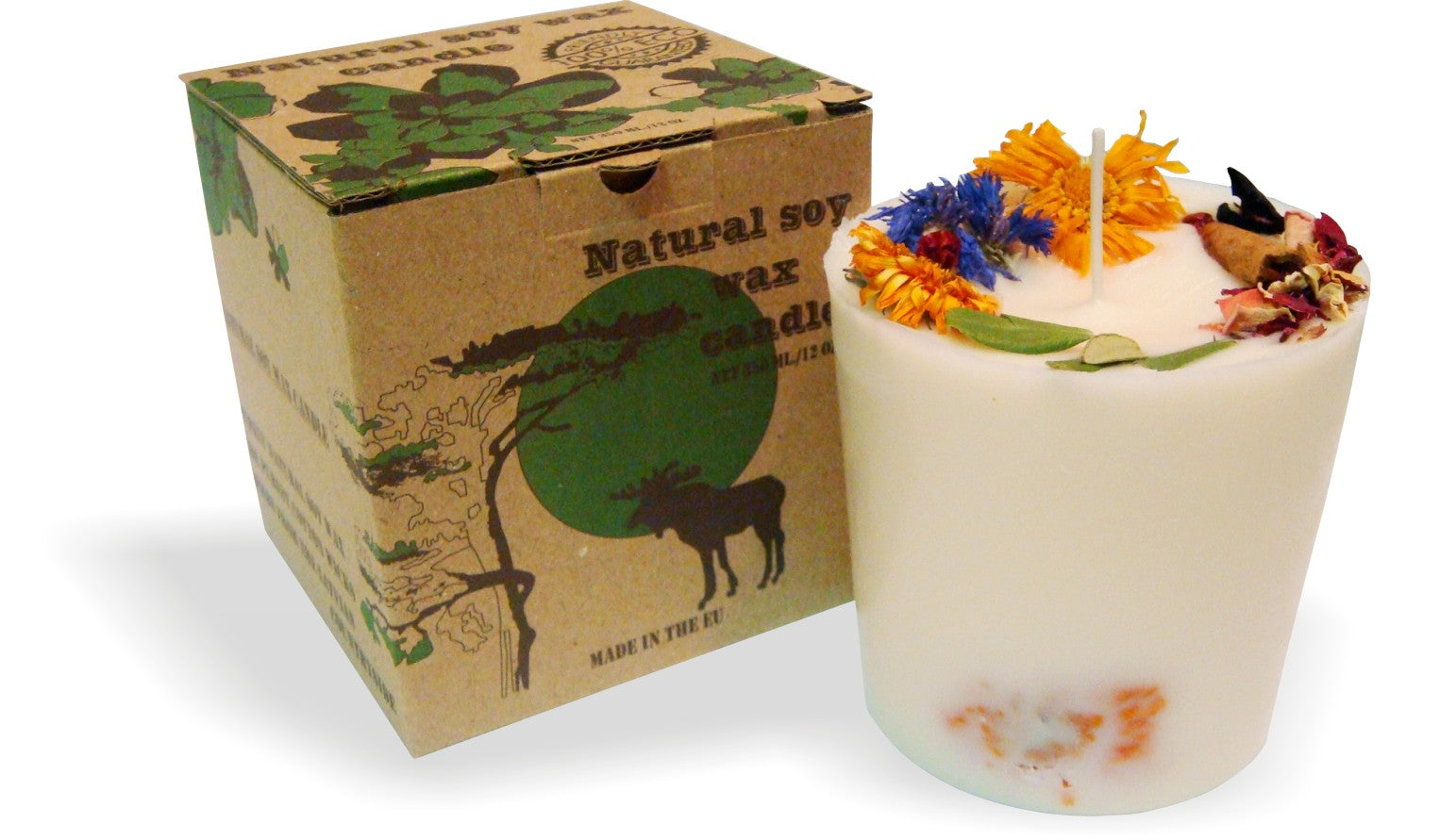 Gartda sojas vaska svece ar kanēļa un apelsīna ēterisko eļļu, 350 ml