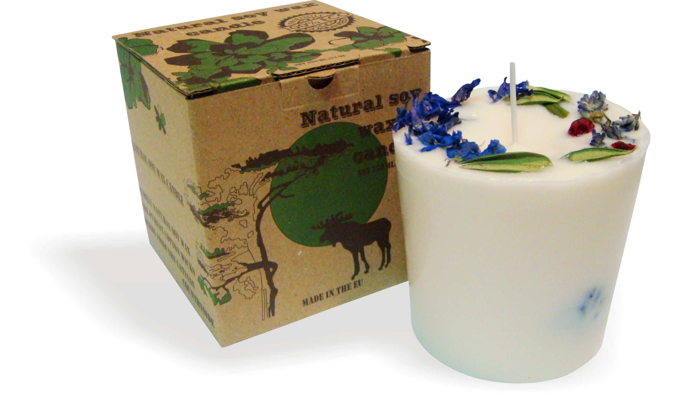 Gartda sojas vaska svece ar lavandas ēterisko eļļu, 350ml