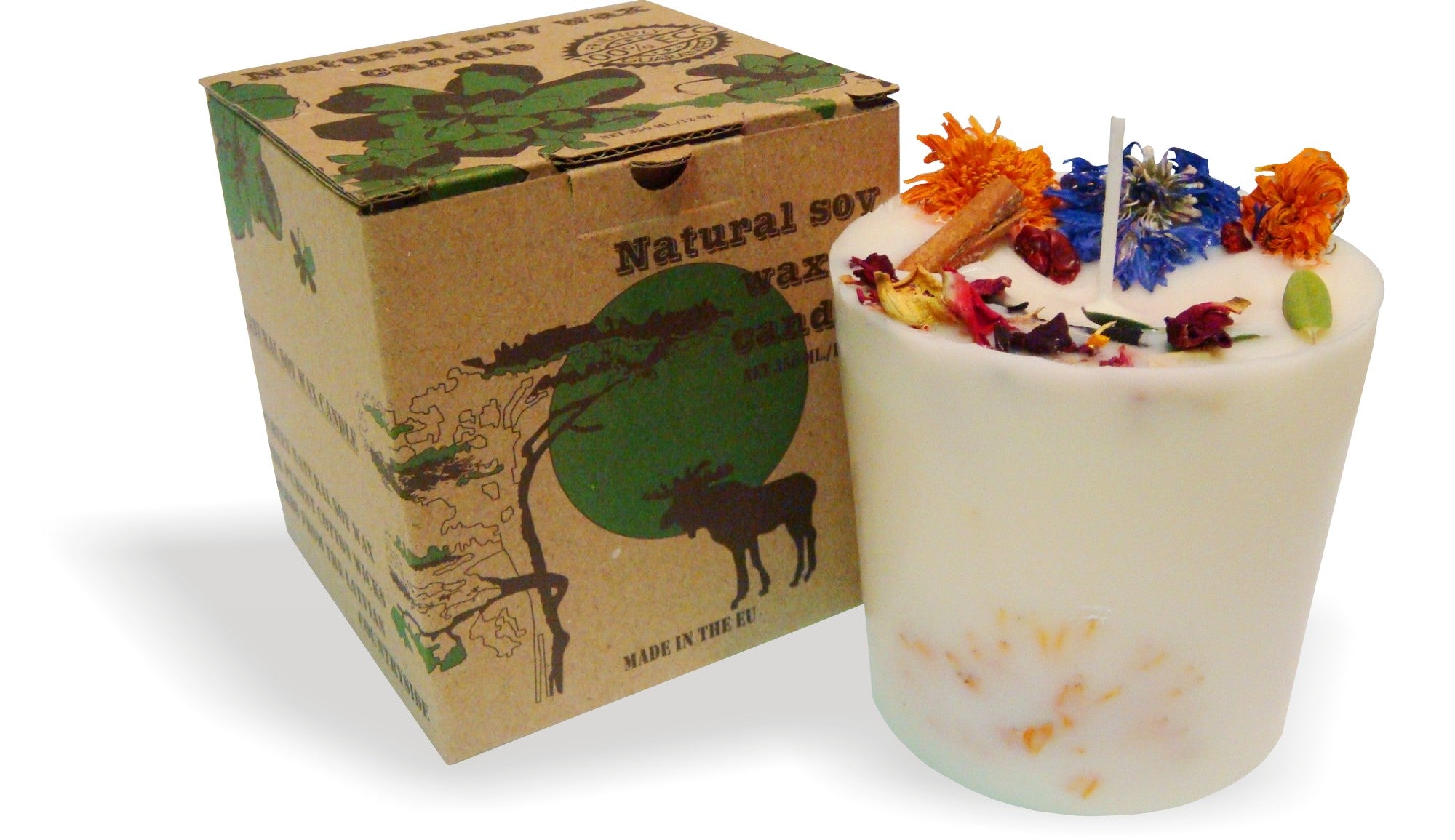 Gartda sojas vaska svece ar vaniļas ēterisko eļļu, 350ml