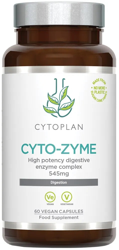 Cytoplan uztura bagātinātājs Cyto-Zyme augstas iedarbības gremošanas enzīmu komplekss, 60kaps.