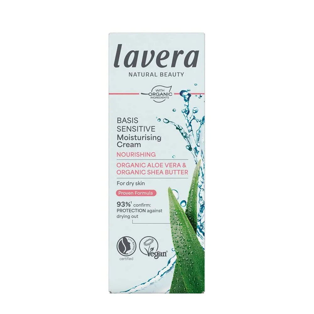 Lavera Basis Sensitiv intensīvi barojošs sejas krēms ar bio alveju un bio šī sviestu, 50 ml