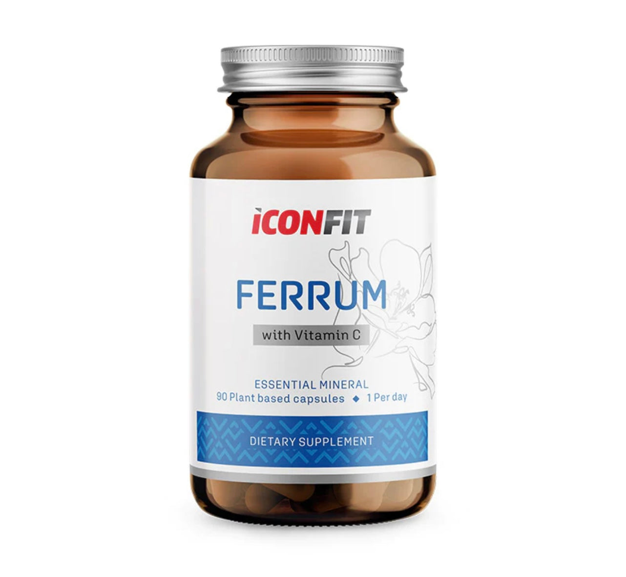 ICONFIT uztura bagātinātājs Dzelzs ar vitamīnu C, 90 kapsulas