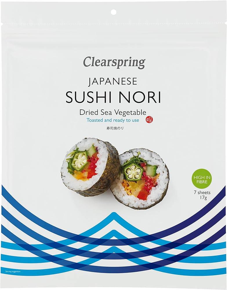 Clearspring jūraszāļu lapas Sushi Nori, 7gb.