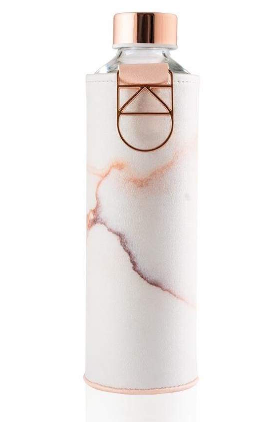 Equa Mismatch stikla ūdens pudele ar mākslīgās ādas apvalku Lava, 750ml