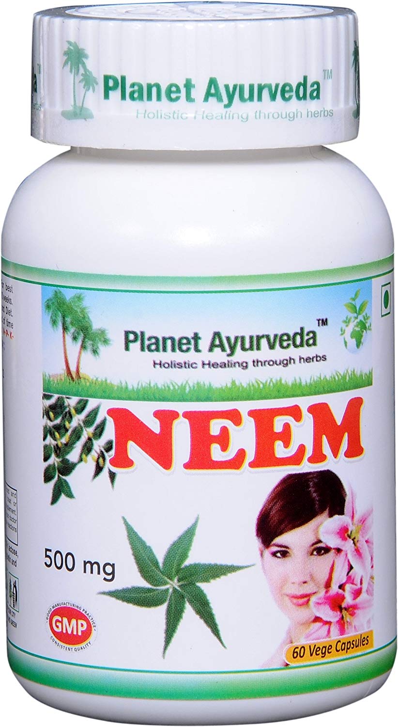 Planet Ayurveda uztura bagātinātājs Neem (nīms), 60kaps.