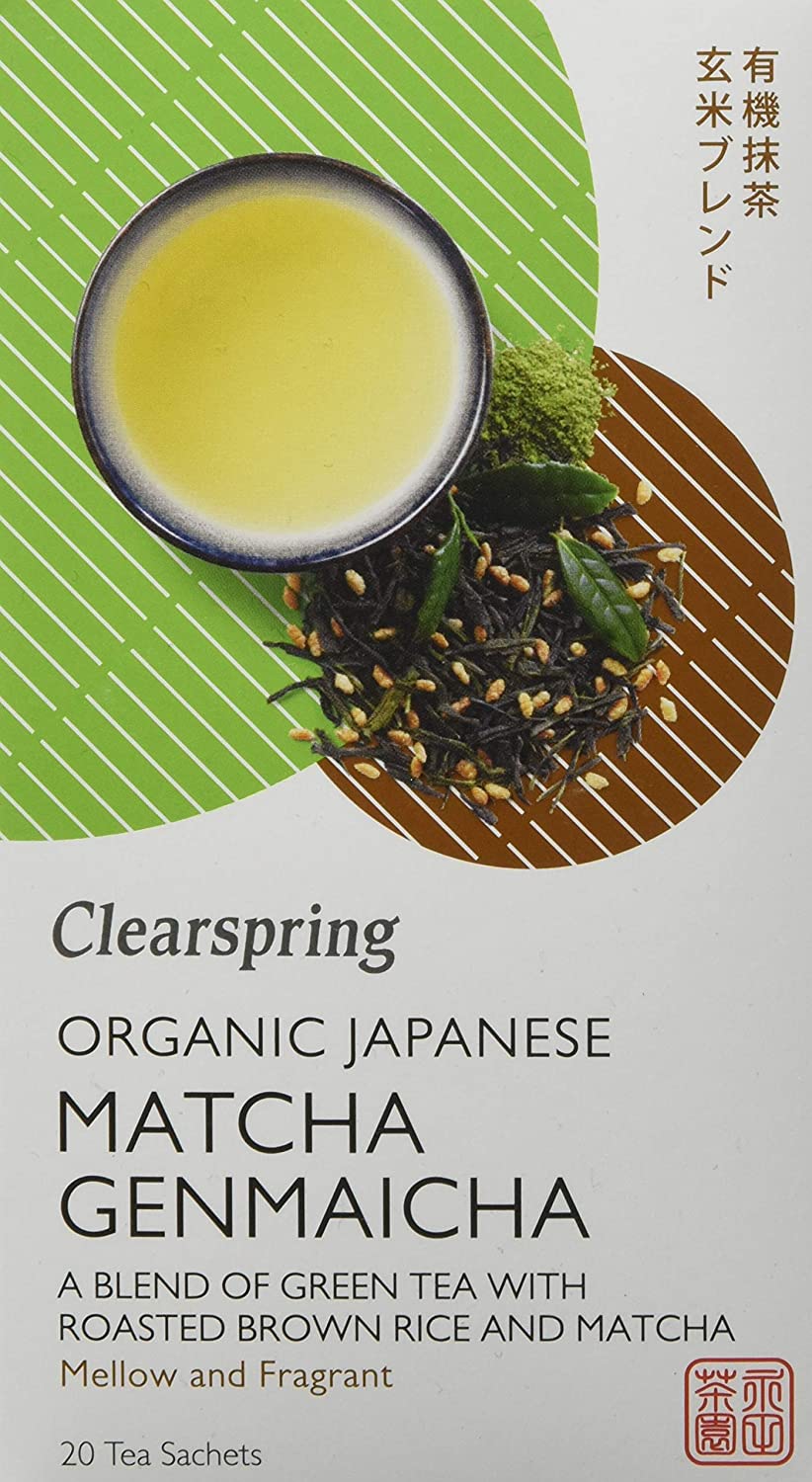 Clearspring BIO Japānas zaļā tēja Matcha Genmaicha, 20pac./36g