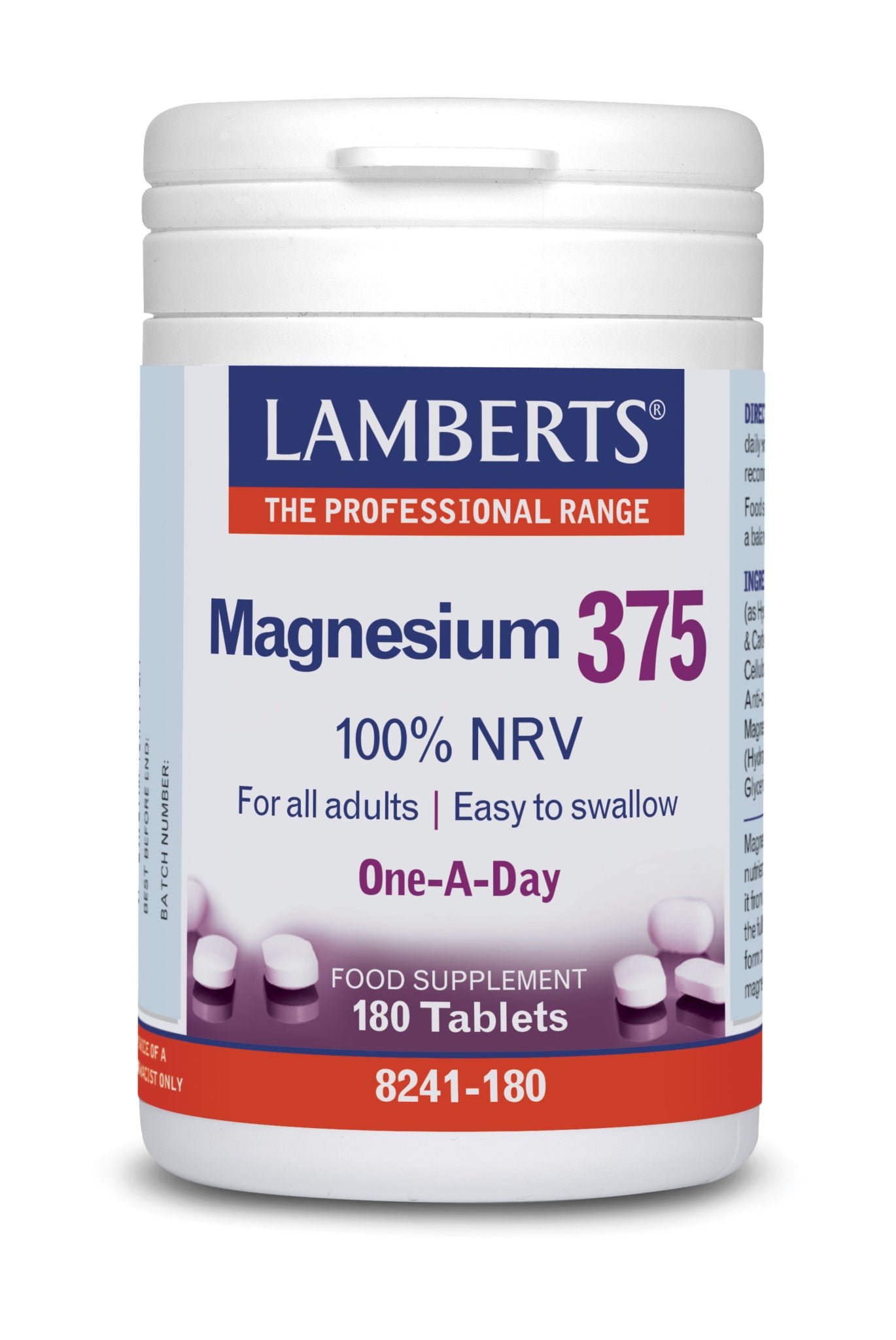 Lamberts uztura bagātinātājs Magnijs 375mg, 180 tabl.