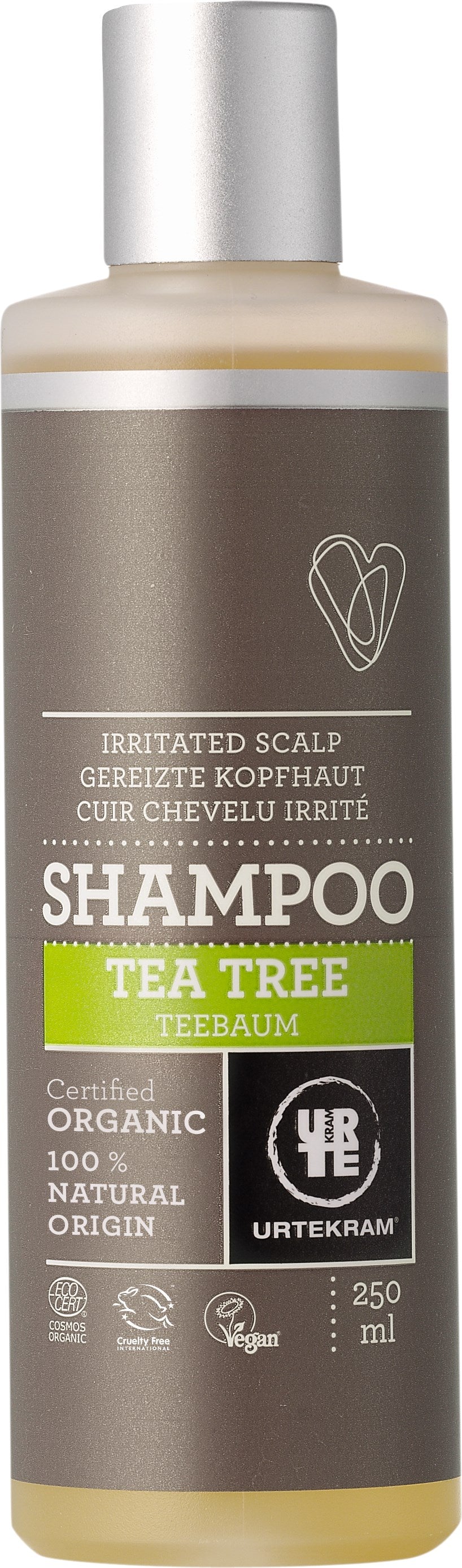 Urtekram Tea Tree šampūns ar tējas koka eļļu, 250ml
