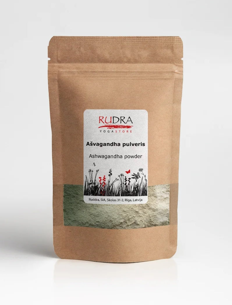 Rudra BIO ašvagandas pulveris (Ashwagandha), 100g