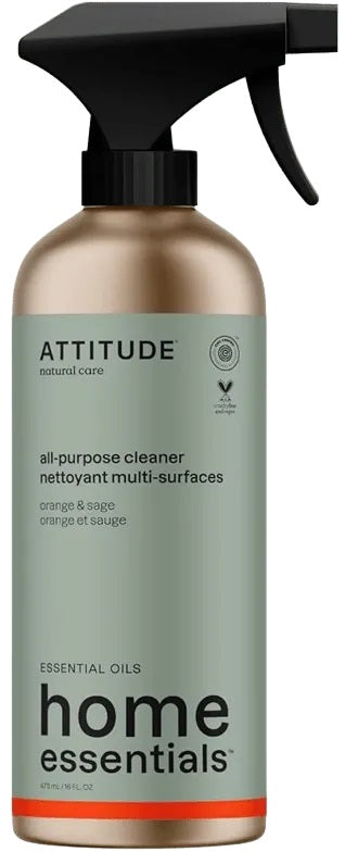 Attitude universāls izsmidzināms tīrīšanas līdzeklis ar apelsīnu un salvijas aromātu, 473ml