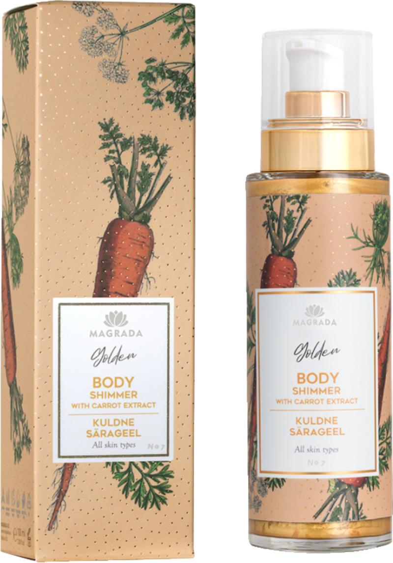 Magrada Golden gēls sejai un ķermenim ar zeltainu mirdzumu, 100ml