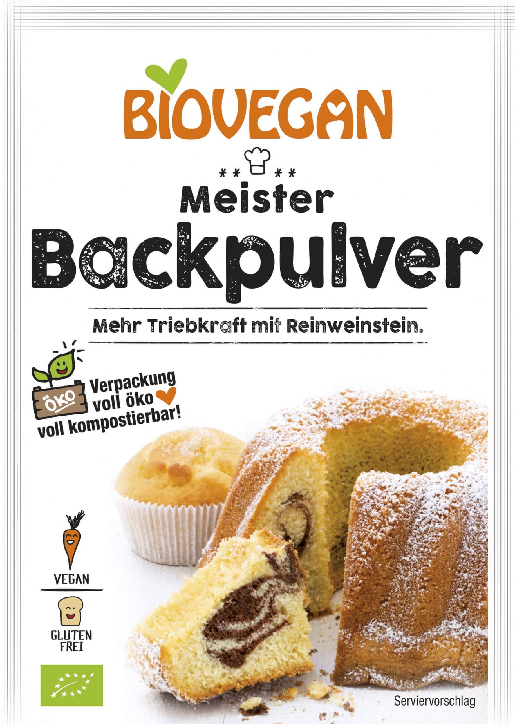 Biovegan BIO cepamais pulveris ar tapioku un vīnakmeni, 3x17g
