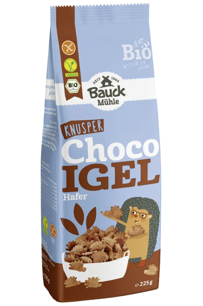 Bauckhof Muhle BIO bezglutēna kraukšķīgas auzu pārslas ar kakao, 225g