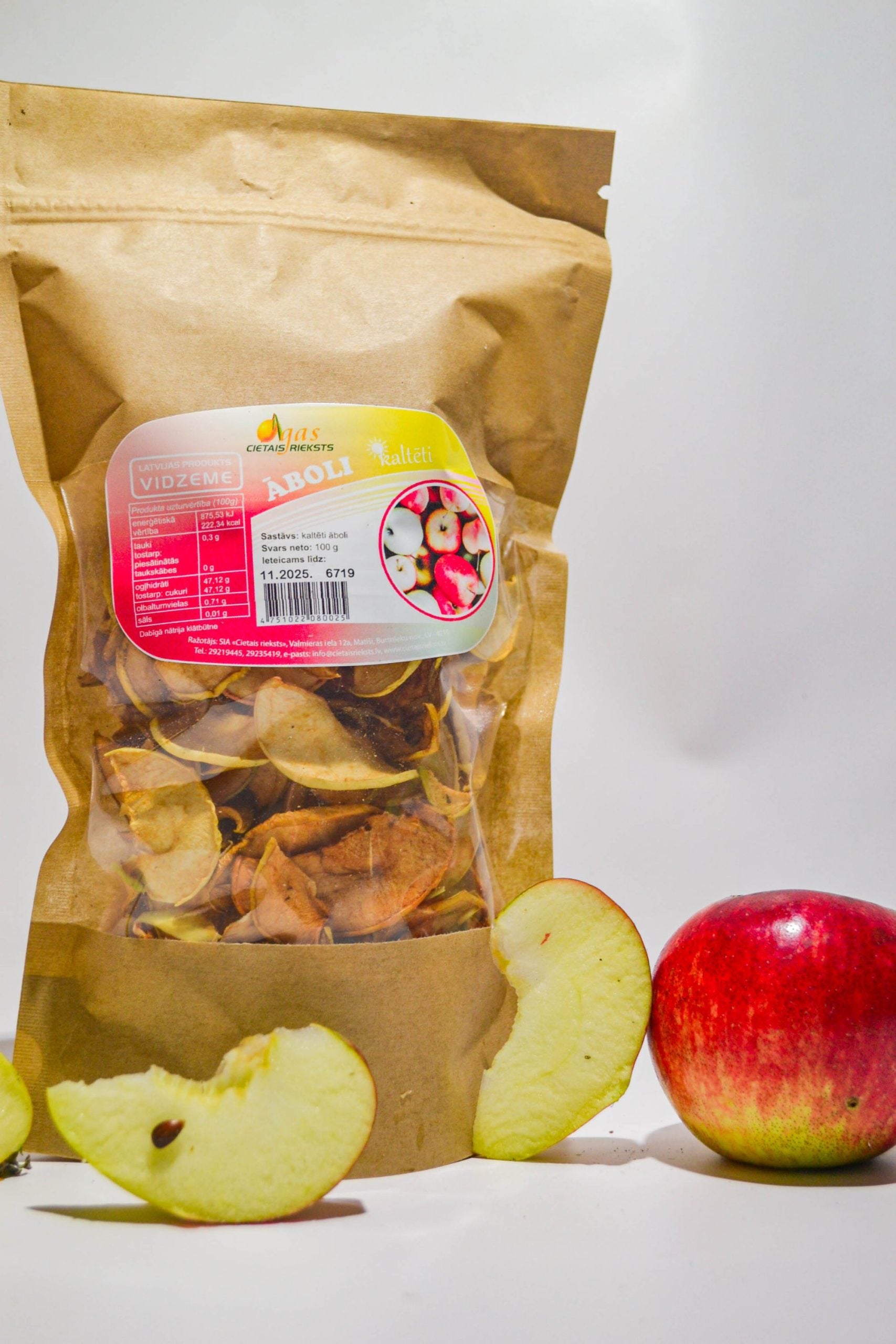 Cietais rieksts kaltēti āboli, 100g