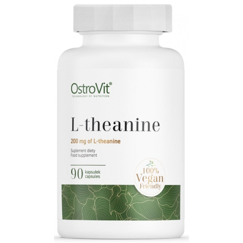 OstroVit uztura bagātinātājs L-theanine (L-teanīns) 200mg, 90 kaps.