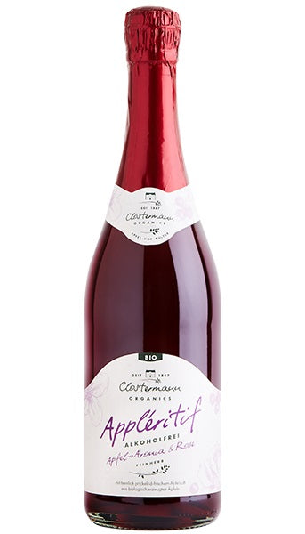 Clostermann bio dzirkstošais bezalkoholiskais dzēriens ar ābolu, aroniju un rožu garšu, bez pievienota cukura, 750ml