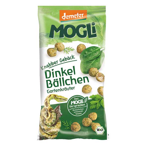 Mogli BIO plēkšņu kviešu uzkodas ar garšaugiem, 40g