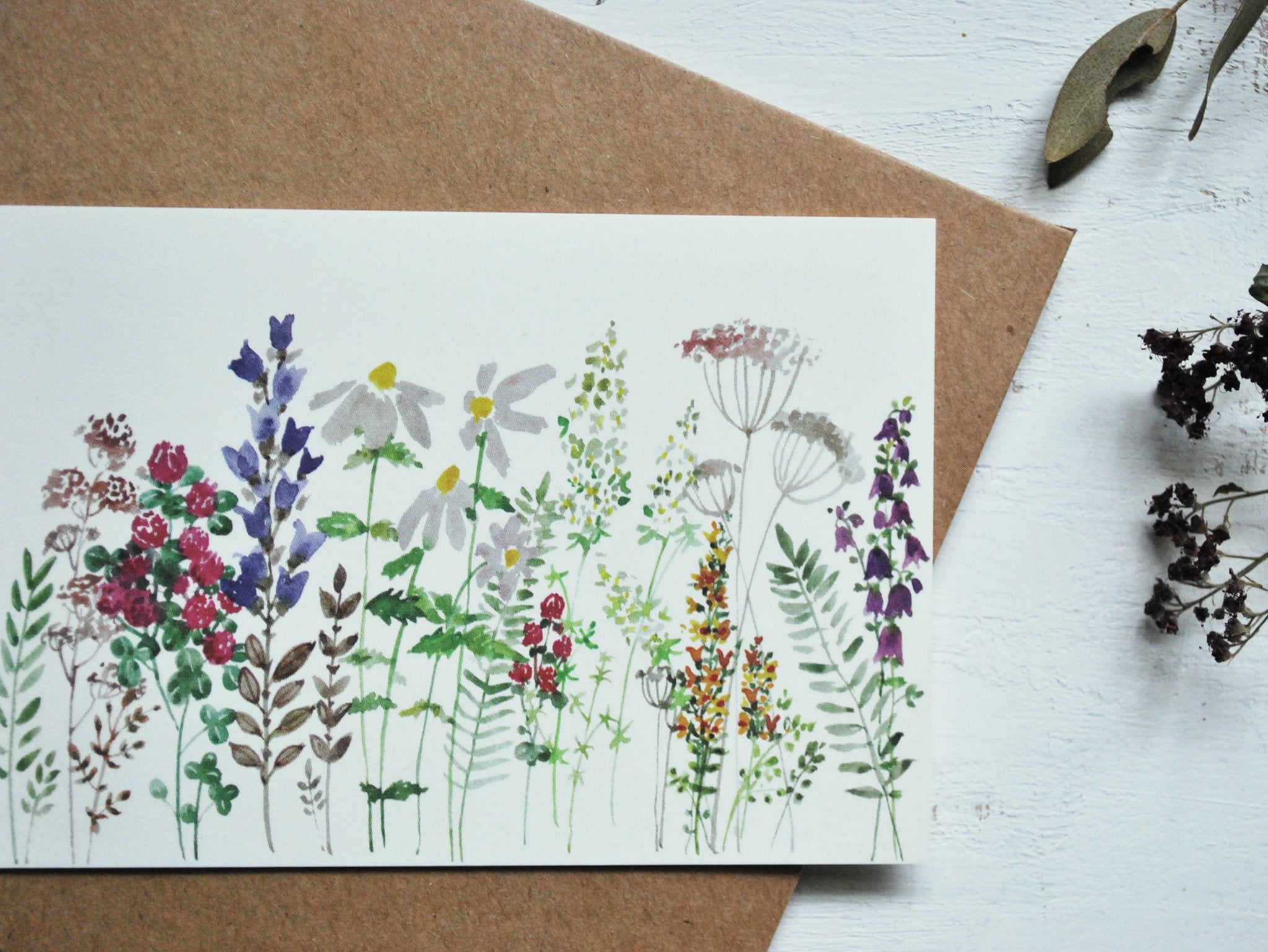 Mydesignpictures kartīte 10*7 cm Pļavas ziedi