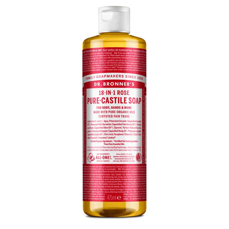 Dr. Bronner`s rožu šķidrās ziepes, 475ml
