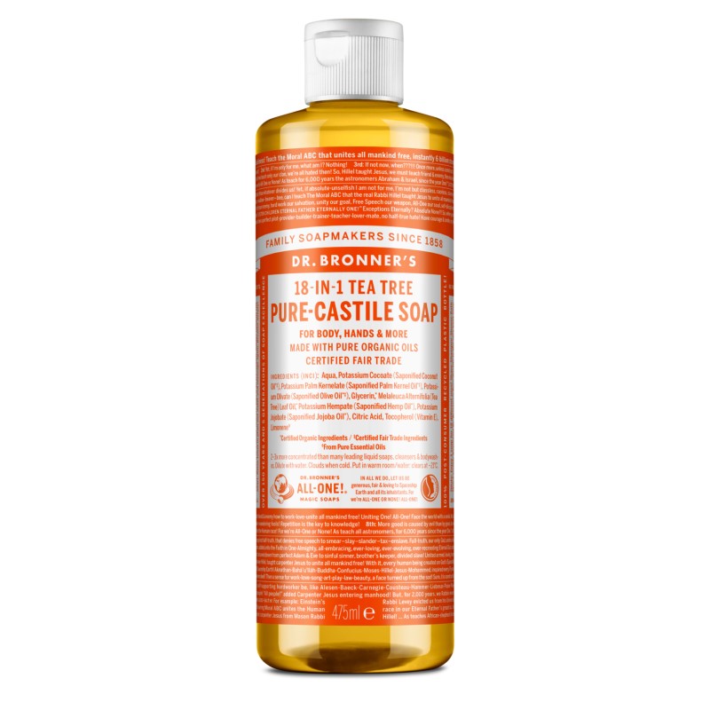Dr. Bronner`s tējas koka šķidrās ziepes, 475ml