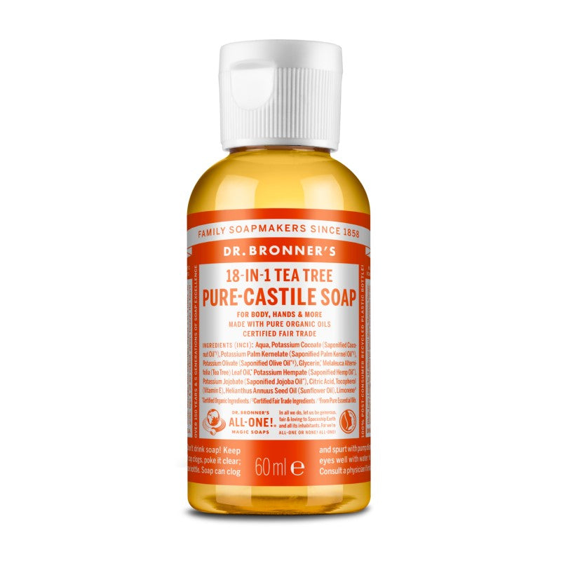 Dr. Bronner`s tējas koka šķidrās ziepes, 60ml