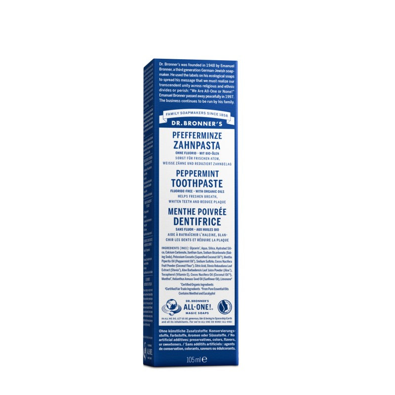 Dr. Bronner`s zobu pasta ar piparmētru, 105ml
