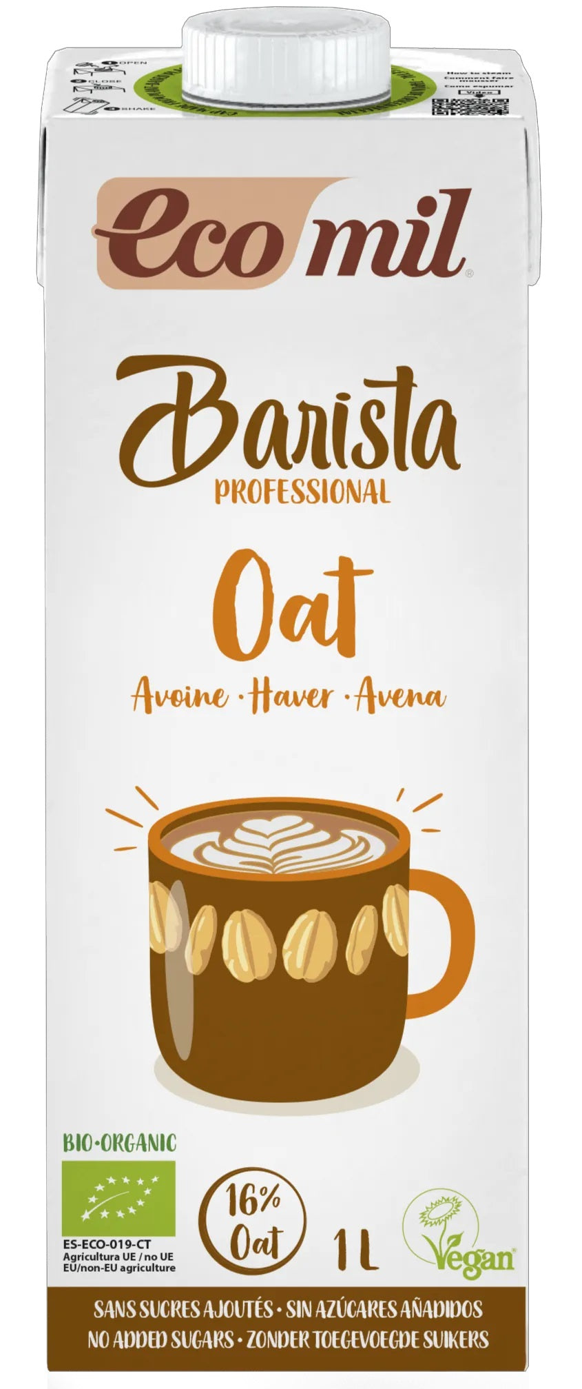 Ecomil BIO baristas auzu dzēriens bez cukura, 1l