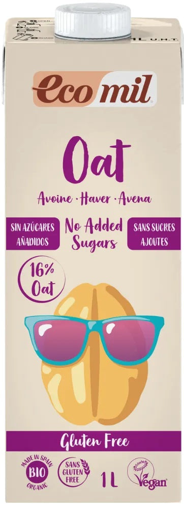 Ecomil BIO bezglutēna auzu dzēriens bez cukura, 1l