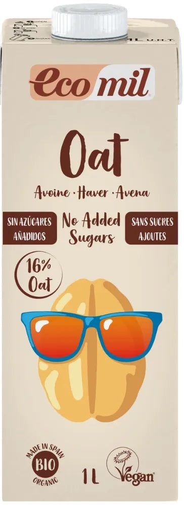 Ecomil BIO auzu dzēriens bez cukura, 1l