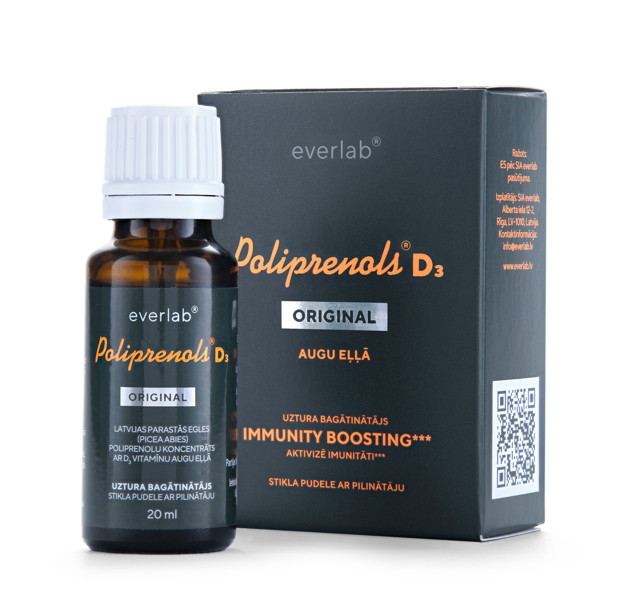 Biolat Everlab uztura bagātinātājs Poliprenols® D3 Original eļļā, 20ml