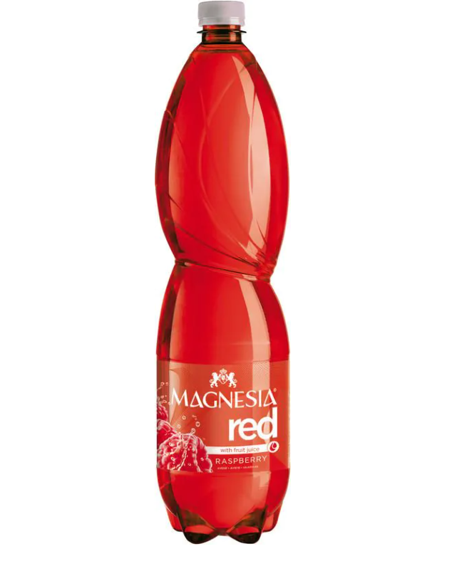 Magnesia Red dzēriens ar dabīgu aveņu garšu un B3, B6, B12 vitamīniem, gāzēts, 1,5l