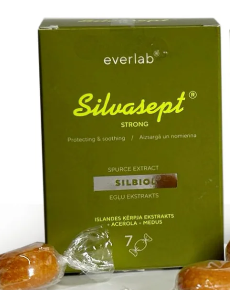 Biolat Everlab uztura bagātinātājs karameles ar skuju ekstraktu Silvasept® Strong, 7gb.