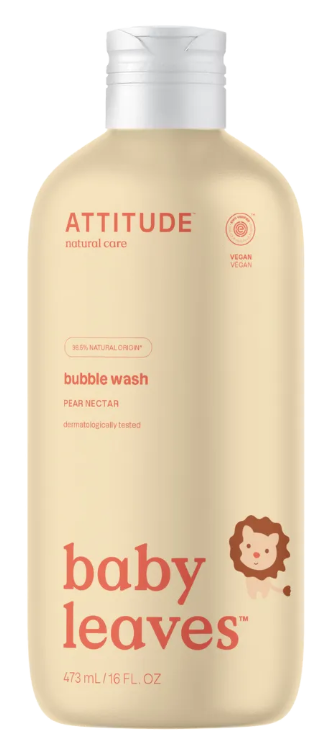 Attitude Baby Leaves vannas putas bērniem ar bumbieru nektāru, 473ml