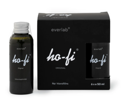 Biolat Everlab uztura bagātinātājs hlorofilīnu saturošs veselības dzēriens Ho-fi® Original, 6x50ml