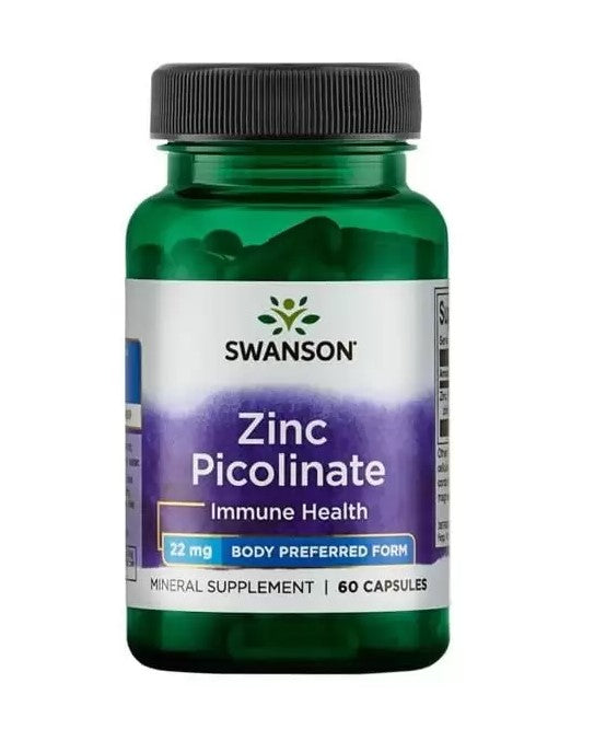 Swanson uztura bagātinātājs Cinka pikolināts (Zinc Picolinate), 60kaps.