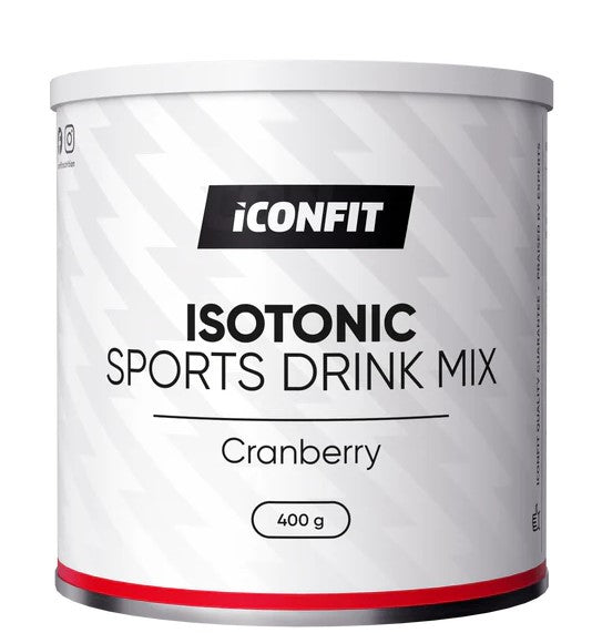 ICONFIT Isotonic izotoniskā sporta dzēriena pulveris ar dzērveņu garšu, 400g