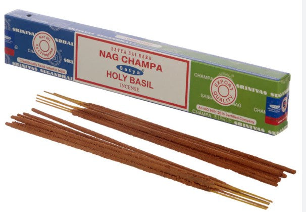 Satya smaržkociņi mix Nag Champa & Holy Basil, 8x2g