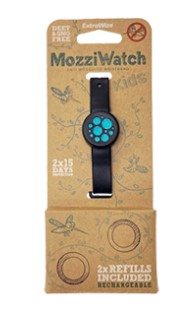 Extrawize MozziWatch pretodu aproce bērniem un visai ģimenei – dabīga aizsardzība pret odiem, ērcēm un knišļiem, Zila