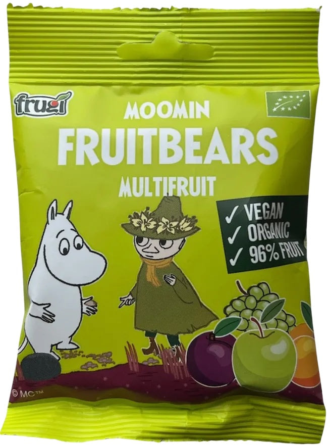 Frugi BIO Moomin marmelādes lācīši ar multiaugļu garšu, bez pievienota cukura, 40g